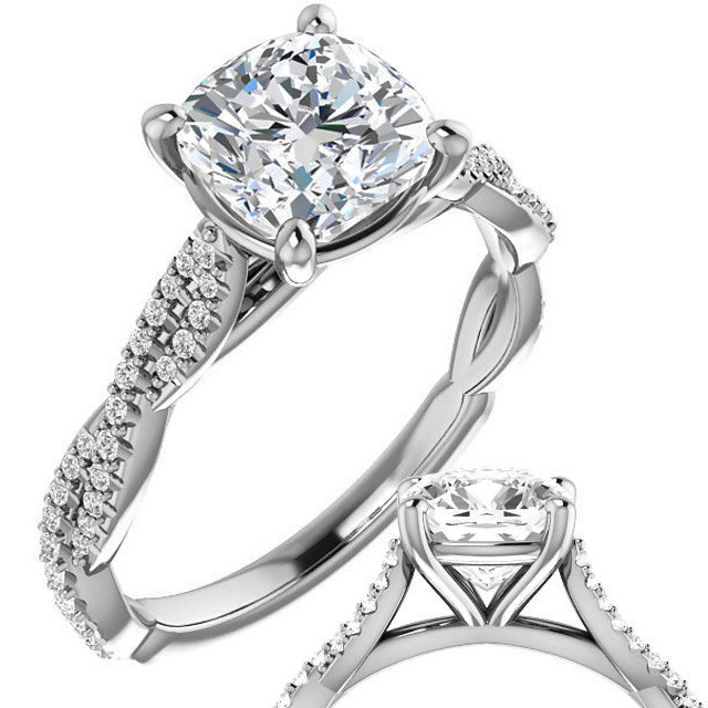 Oval and Marquise Moissanite Cathedral Engagement Ring - enr905 ...