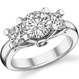 Oval and Half Moon Moissanite Cathedral Engagement Ring - enr883-ov ...