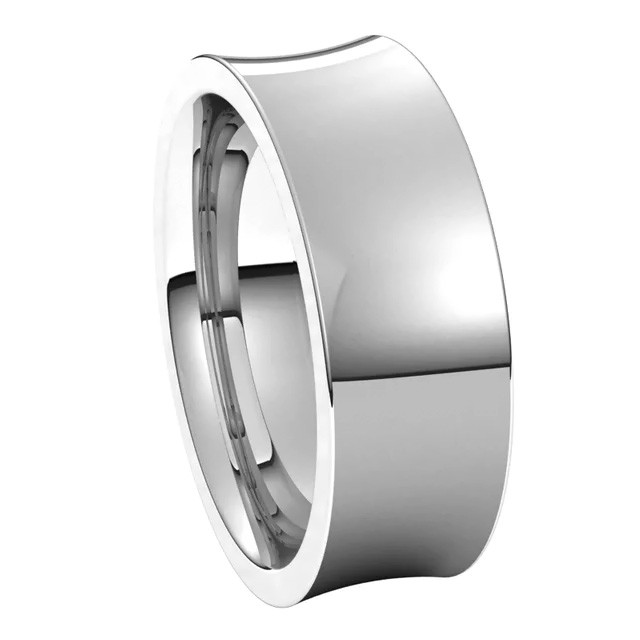 7mm Platinum Concave Comfort Fit Wedding Band - band007-7mm-platinum ...