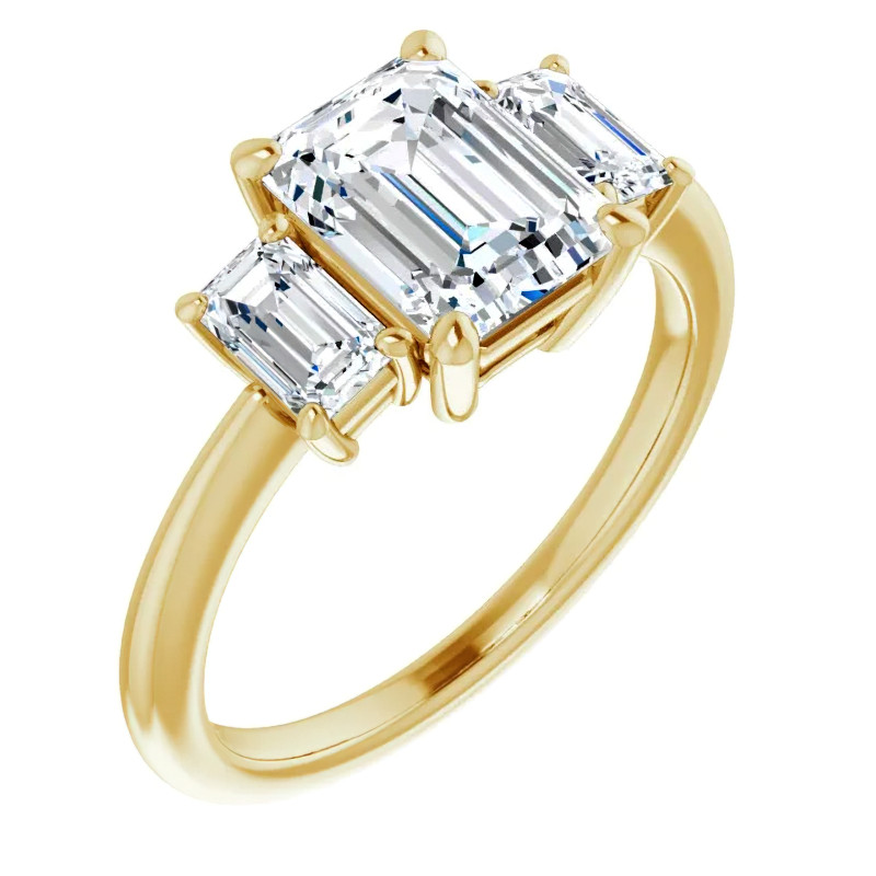 White gold 3 stone engagement ring — Edward Fleming Jewellery