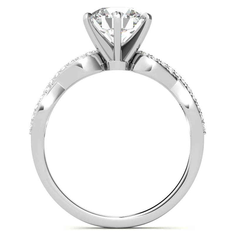 Moissanite & Diamond Infinity Twisted Engagement Ring, 0.21ct - eng132 ...