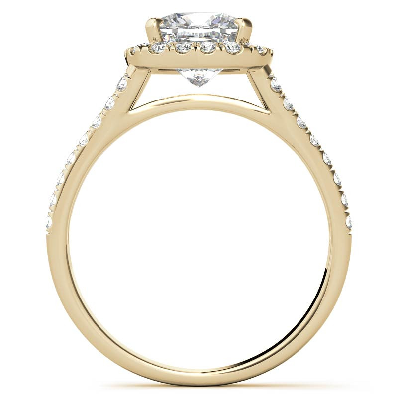 Cushion Split Shank Halo Moissanite Engagement Ring - eng206-cu ...