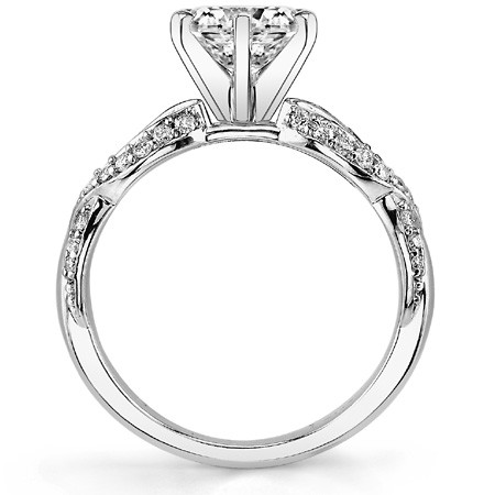 Moissanite & Diamond Infinity Twisted Engagement Ring, 0.25ct - eng361 ...