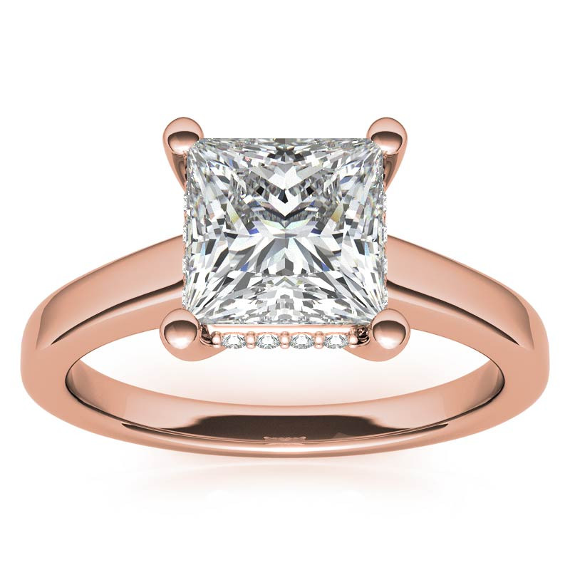 Princess Encircled Moissanite Engagement Ring - eng692-pr ...