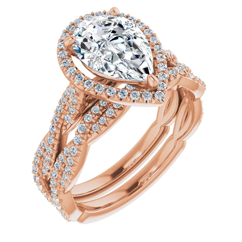 Trouvaille Collection Pear-Shaped Diamond Engagement Ring