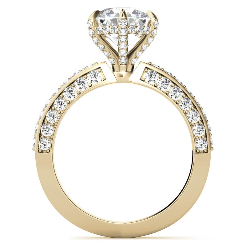 Round Accented 6-Prong Moissanite Engagement Ring - enr737 ...
