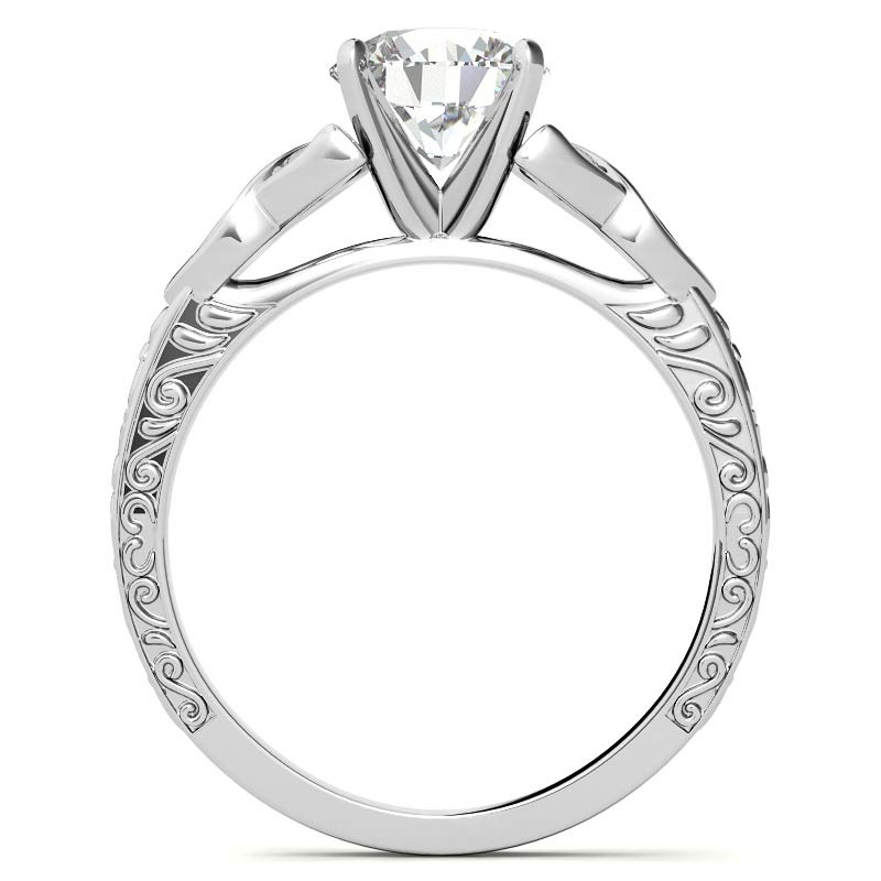 Moissanite Accented Celtic Knot Engagement Ring - enr843 - MoissaniteCo.com