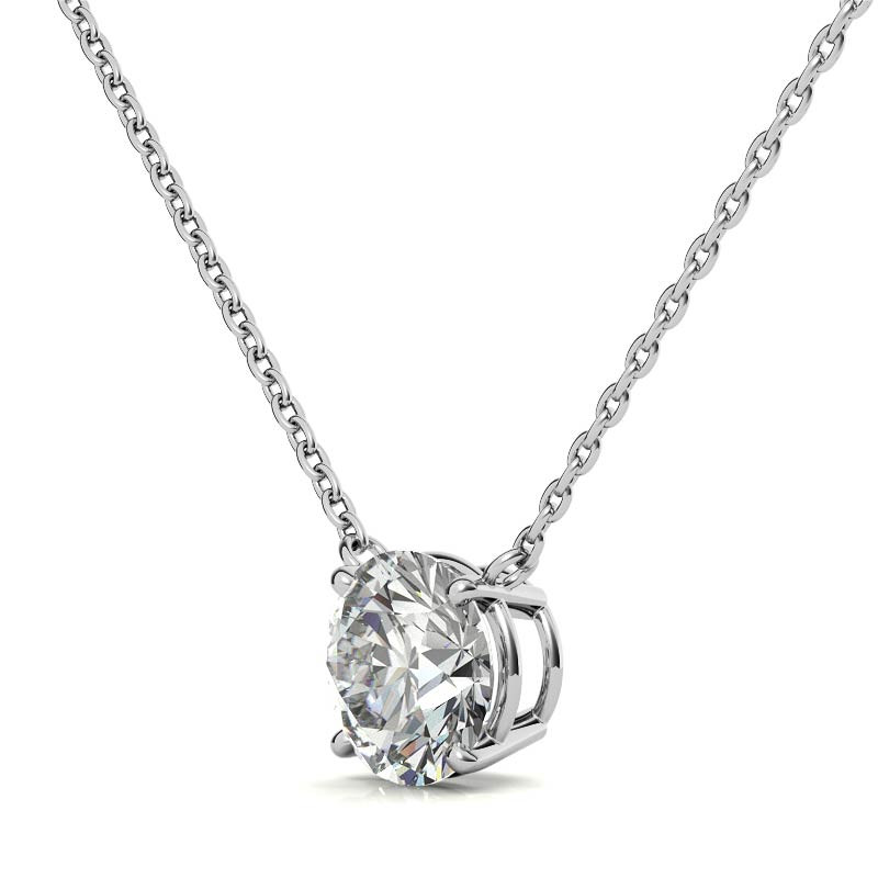 BOYA Moissanite Floating Diamond Cut Necklaces for Women -18K Plated S