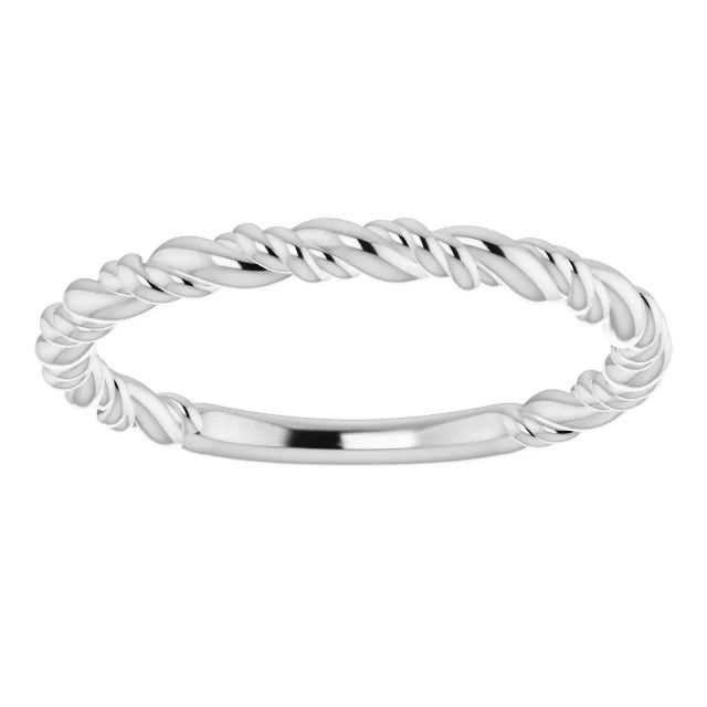 Plain Rope Stackable Ring - stack006 - MoissaniteCo.com