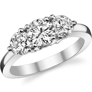 Moissanite V-Shape Stackable Band - stack143 - MoissaniteCo.com