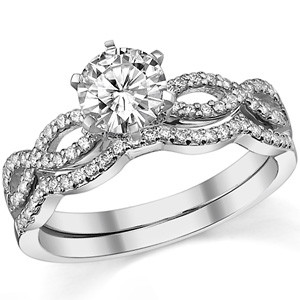 moissanite wedding sets