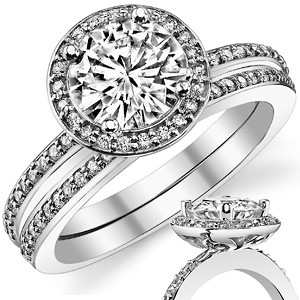 Pear Cut Moissanite Petite Halo Engagement Ring - enr304-pear ...