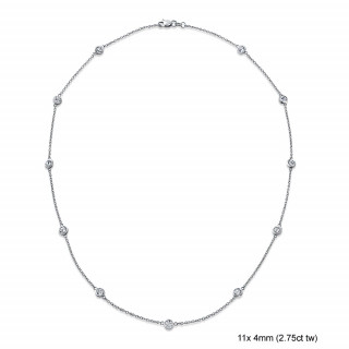 Moissanite By The Yard Station Necklace - MBTY - MoissaniteCo.com