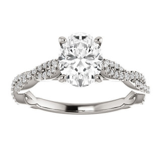 Oval Moissanite Infinity Cathedral Engagement Ring - enr313-ov ...
