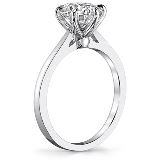 6-Prong Cathedral Round H&A Solitaire Ring - sol451 - MoissaniteCo.com
