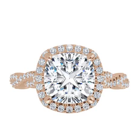 Cushion Twisted Cathedral Halo Engagement Ring - enr192-cu ...