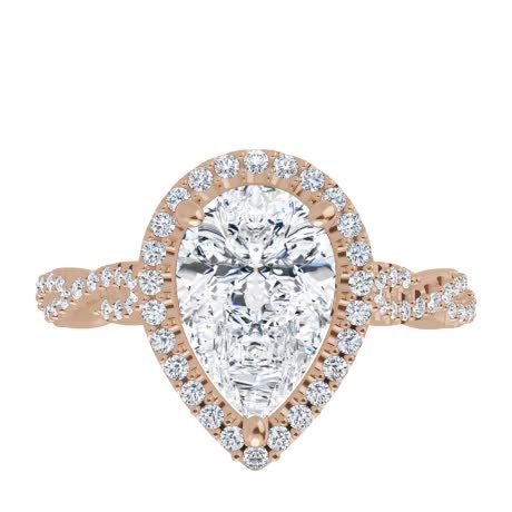 Pear Twisted Cathedral Halo Engagement Ring - enr192-pear ...